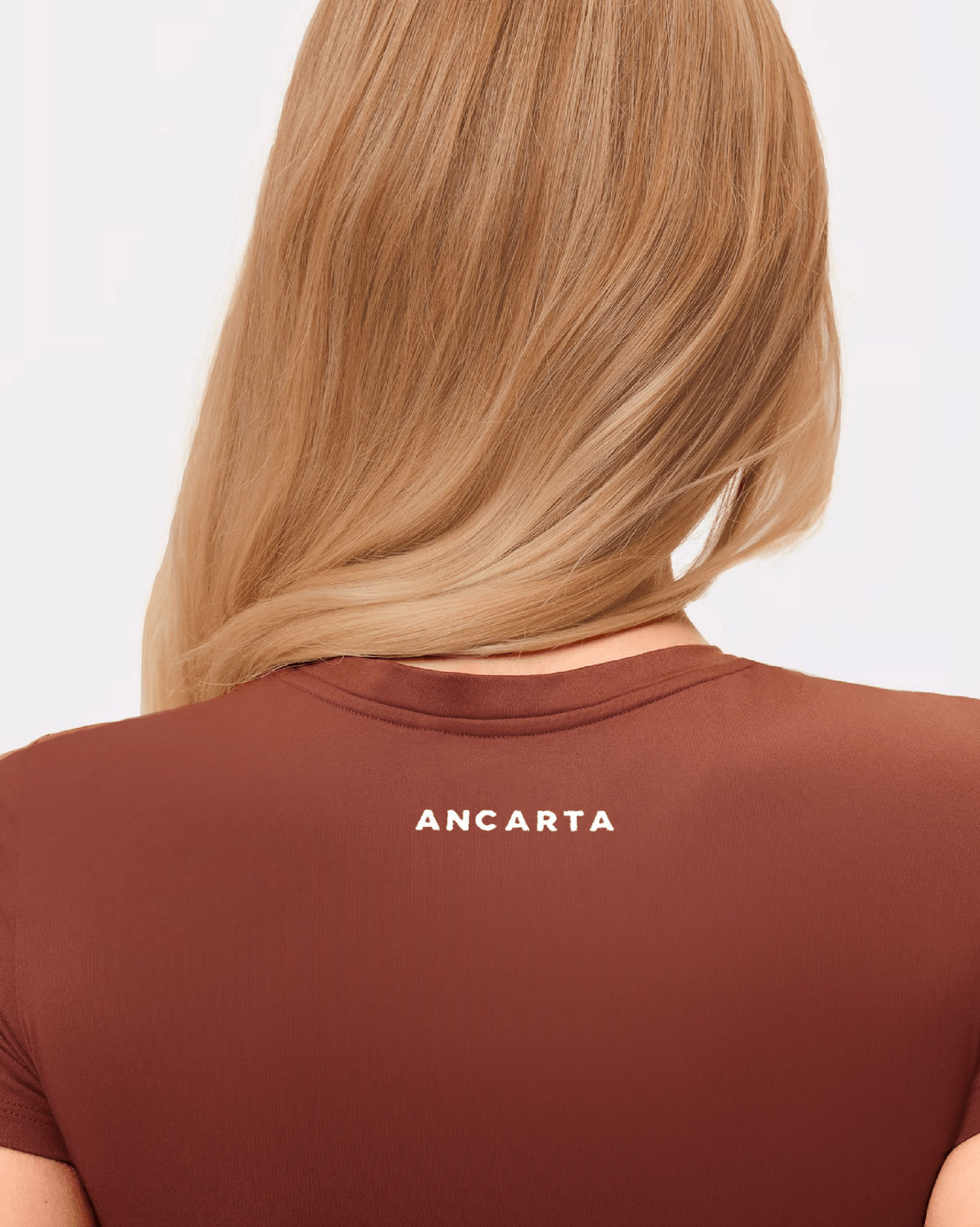 Align Fitted Tee - Coffee activewear by ANCARTA – Australian athleisure brand