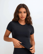 Align Fitted Tee - White activewear by ANCARTA – Australian athleisure brand