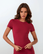Align Fitted Tee - White activewear by ANCARTA – Australian athleisure brand