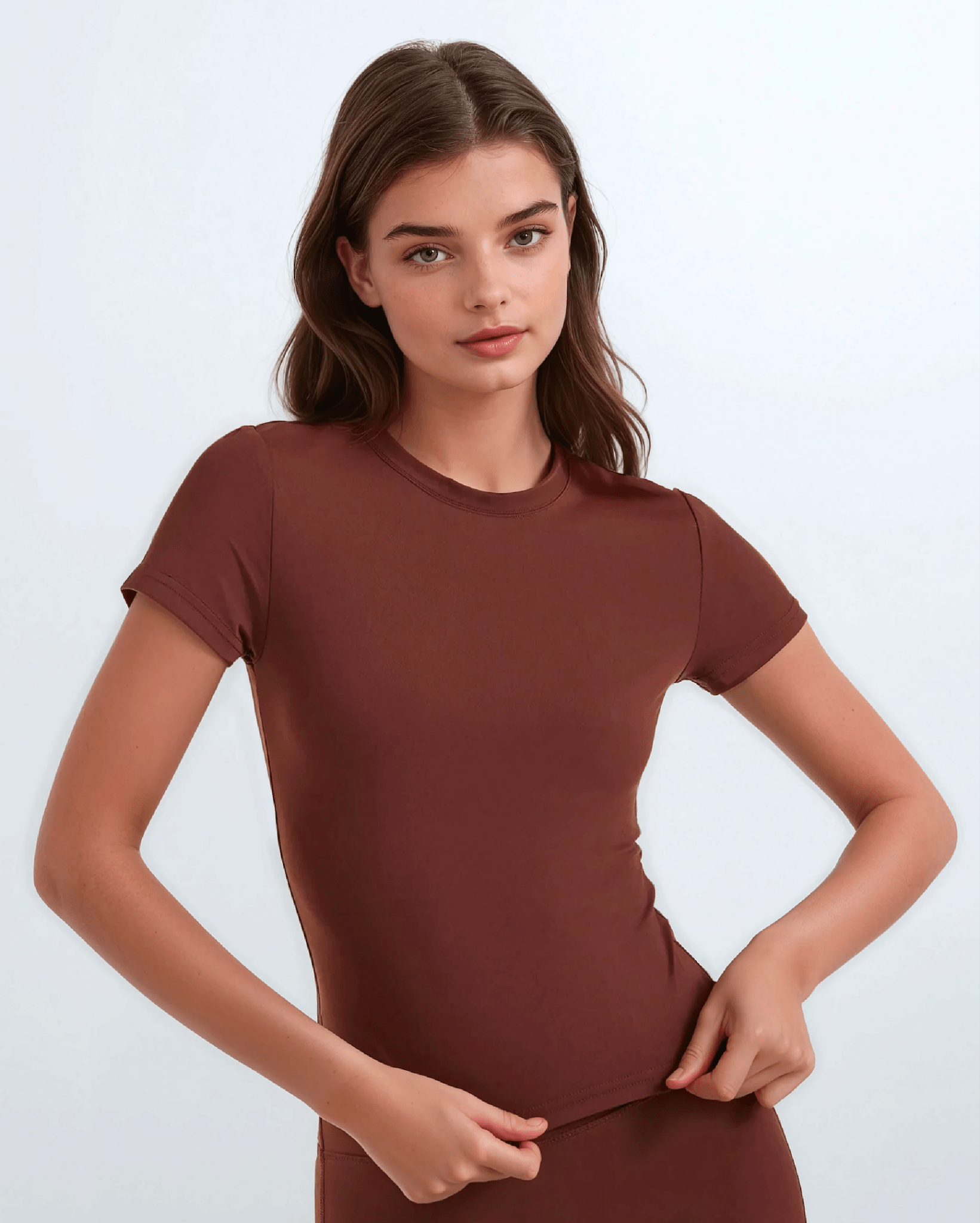 Align Fitted Tee - White activewear by ANCARTA – Australian athleisure brand