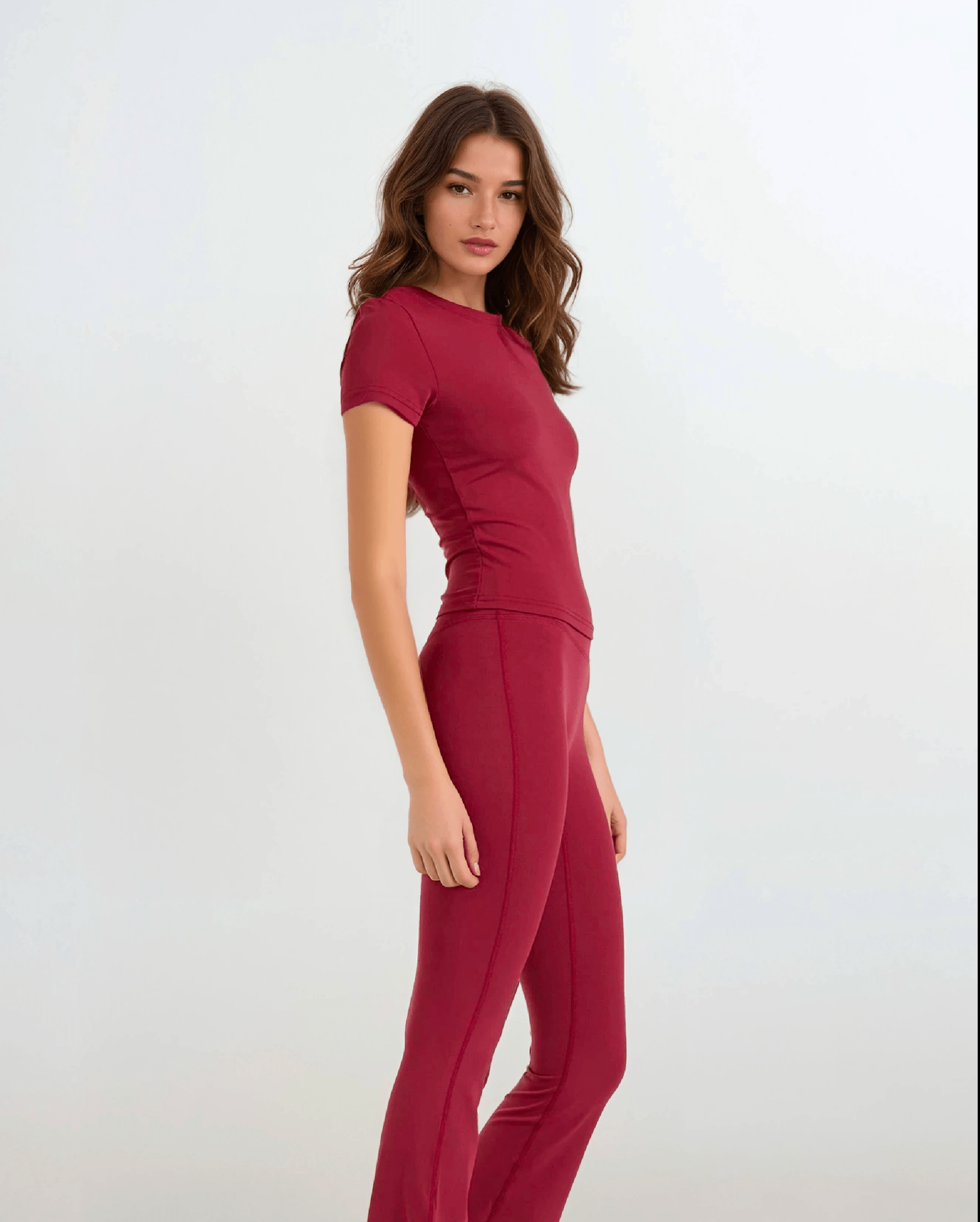 Align Fitted Tee - Wildberry Red activewear by ANCARTA – Australian athleisure brand