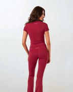 Align Fitted Tee - Wildberry Red activewear by ANCARTA – Australian athleisure brand
