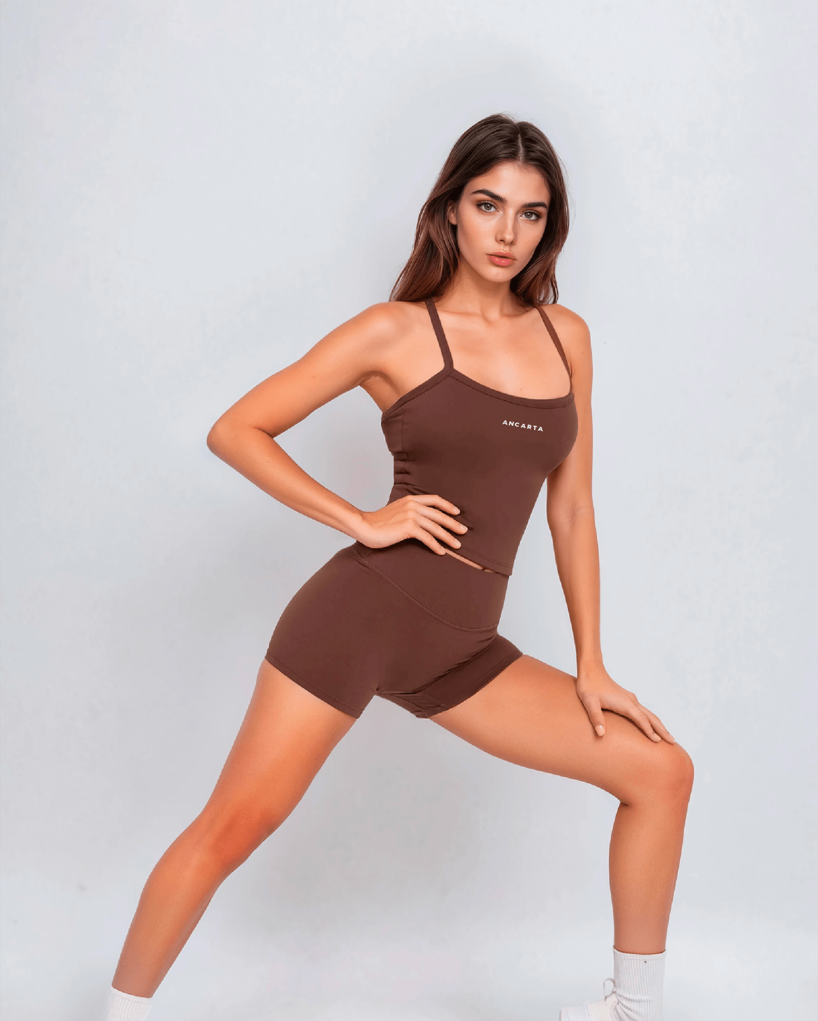 Align Tank - Coffee activewear by ANCARTA – Australian athleisure brand