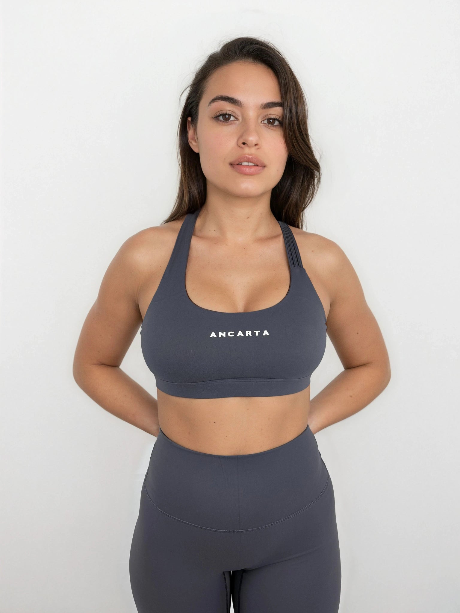 Core Bra – Dove Grey activewear by ANCARTA – Australian athleisure brand