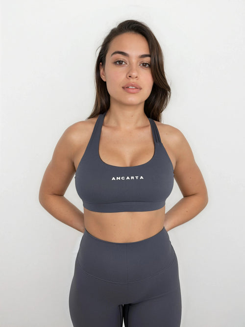 Core Bra – Dove Grey activewear by ANCARTA – Australian athleisure brand