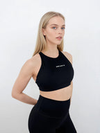 Core Cross Back Bra – Black activewear by ANCARTA – Australian athleisure brand