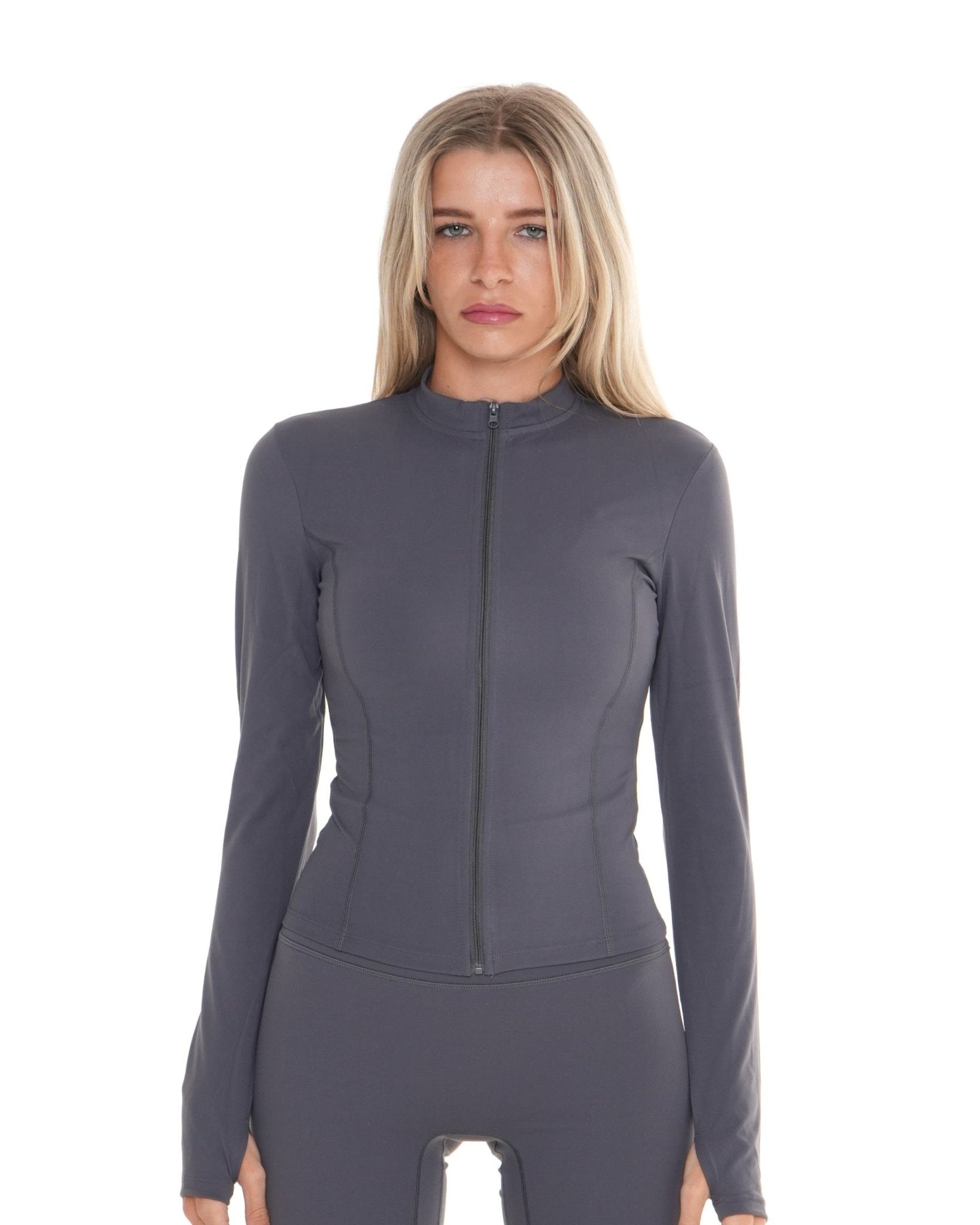 Core Long Sleeve Zip Up - Dove Grey activewear by ANCARTA – Australian athleisure brand