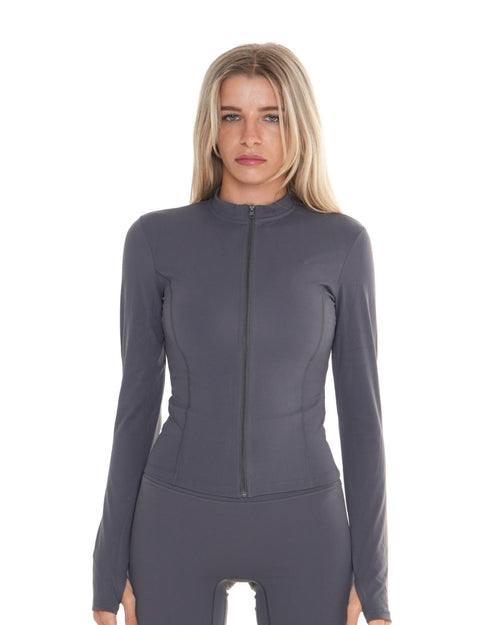 Core Long Sleeve Zip Up - Dove Grey activewear by ANCARTA – Australian athleisure brand