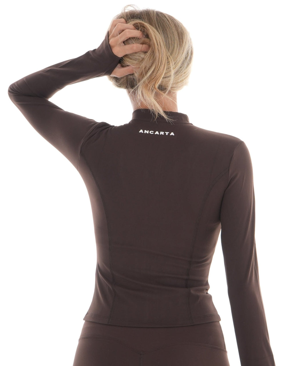 Core Long Sleeve Zip Up - Expresso activewear by ANCARTA – Australian athleisure brand