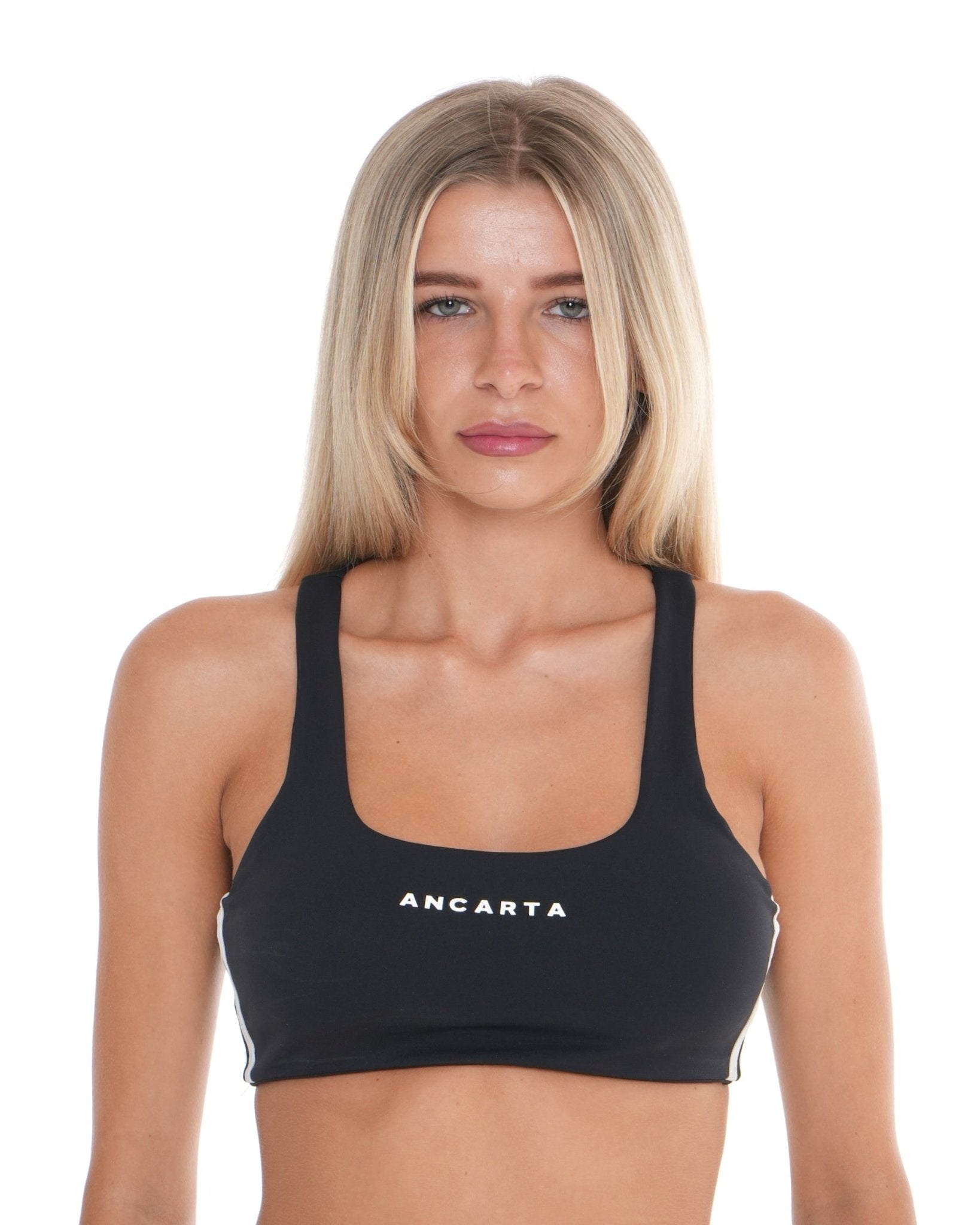 Edge Bra – Jet Black activewear by ANCARTA – Australian athleisure brand
