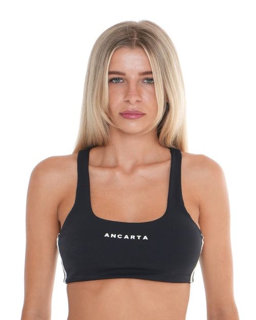 Edge Bra – Jet Black activewear by ANCARTA – Australian athleisure brand
