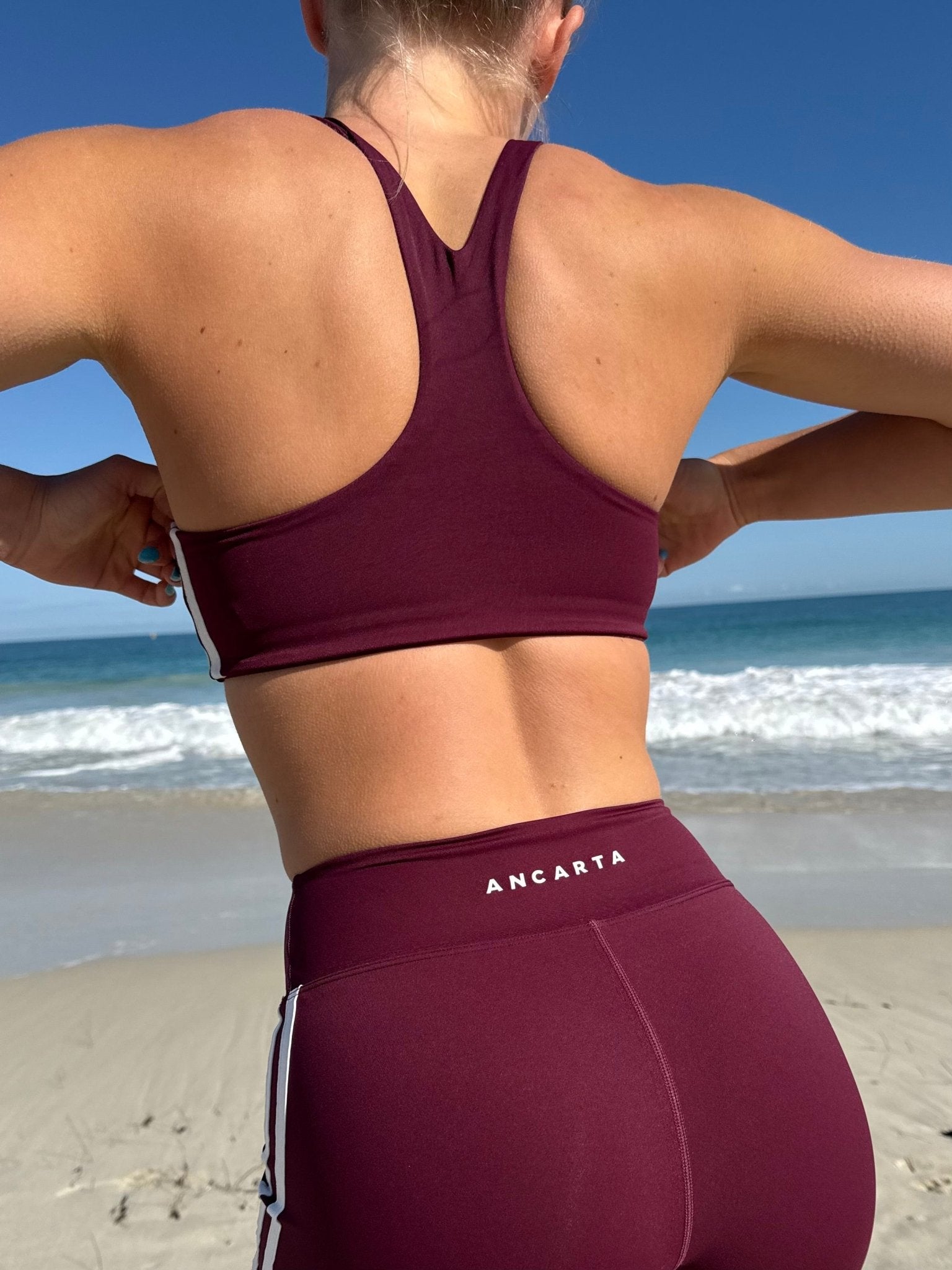 Edge Bra – Maroon activewear by ANCARTA – Australian athleisure brand