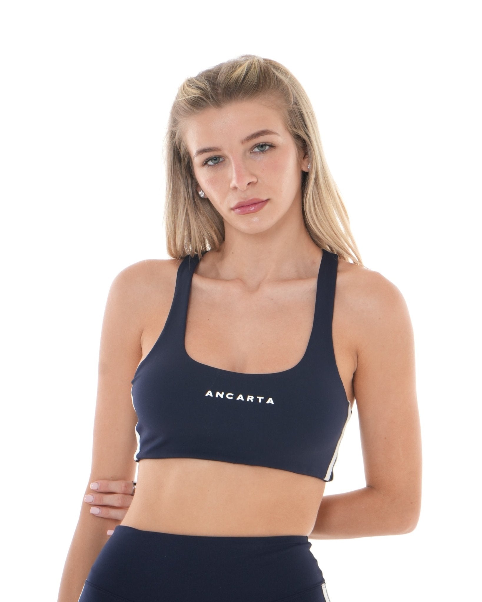 Edge Bra – Midnight Navy activewear by ANCARTA – Australian athleisure brand