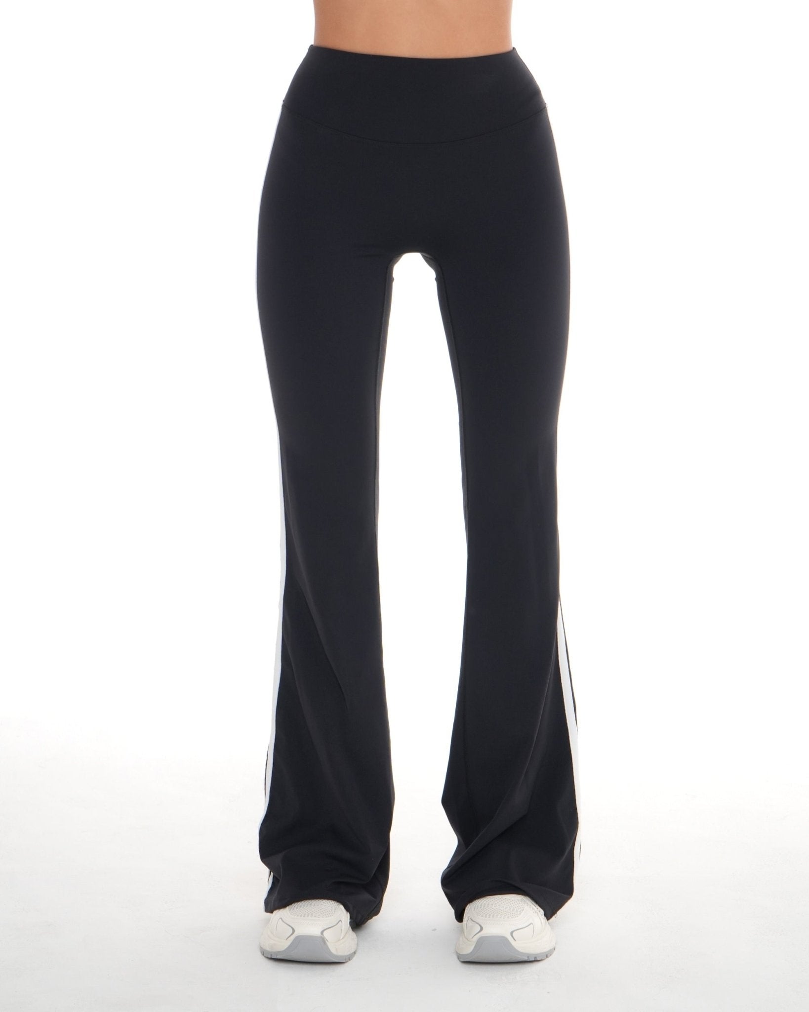 Edge Flared Leggings – Jet Black activewear by ANCARTA – Australian athleisure brand