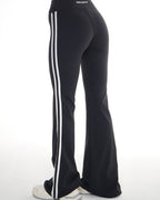 Edge Flared Leggings – Jet Black activewear by ANCARTA – Australian athleisure brand