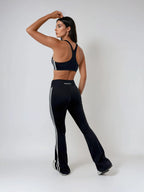 Edge Flared Leggings – Jet Black activewear by ANCARTA – Australian athleisure brand