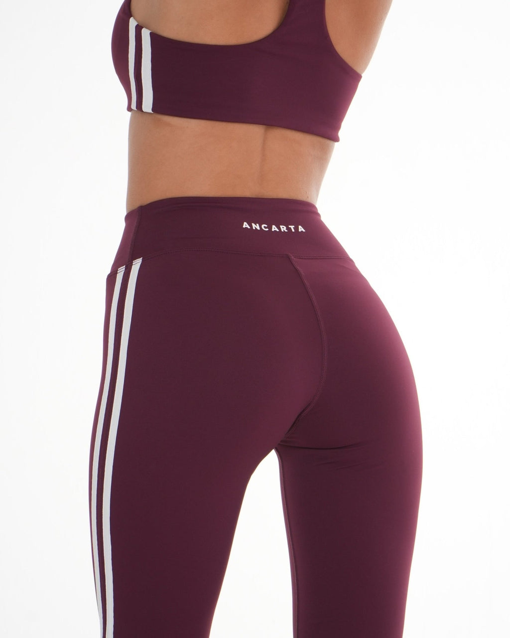 Edge Flared Leggings – Maroon activewear by ANCARTA – Australian athleisure brand