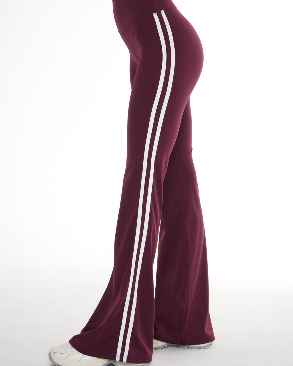 Edge Flared Leggings – Maroon activewear by ANCARTA – Australian athleisure brand