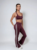 Edge Flared Leggings – Maroon activewear by ANCARTA – Australian athleisure brand