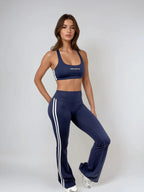 Edge Flared Leggings – Midnight Navy activewear by ANCARTA – Australian athleisure brand