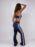 Edge Flared Leggings – Midnight Navy activewear by ANCARTA – Australian athleisure brand