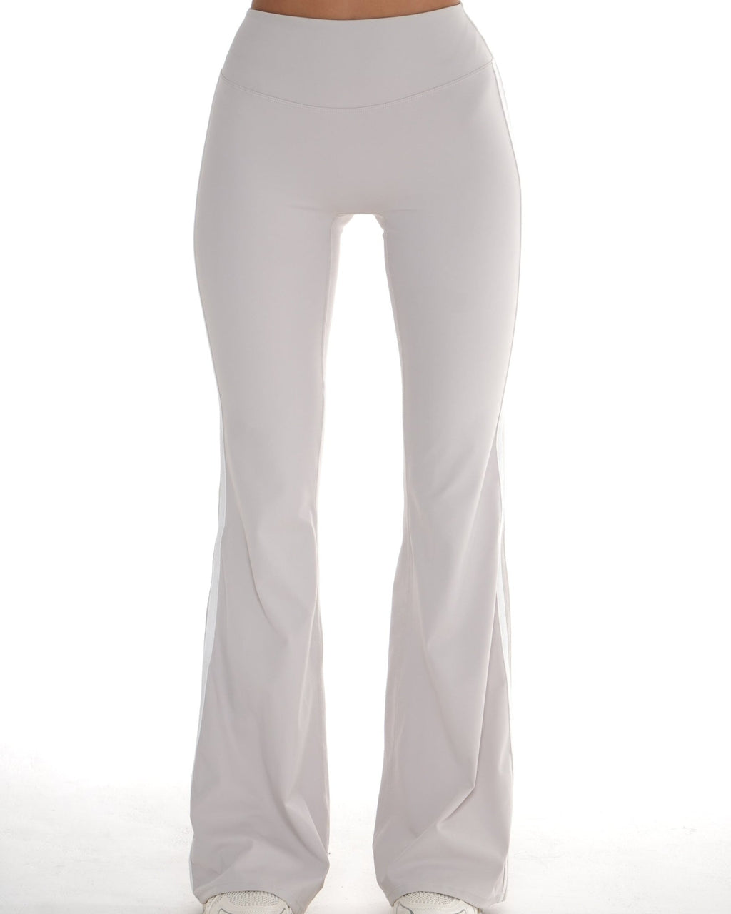 Edge Flared Leggings – Soft Cream activewear by ANCARTA – Australian athleisure brand