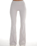 Edge Flared Leggings – Soft Cream activewear by ANCARTA – Australian athleisure brand