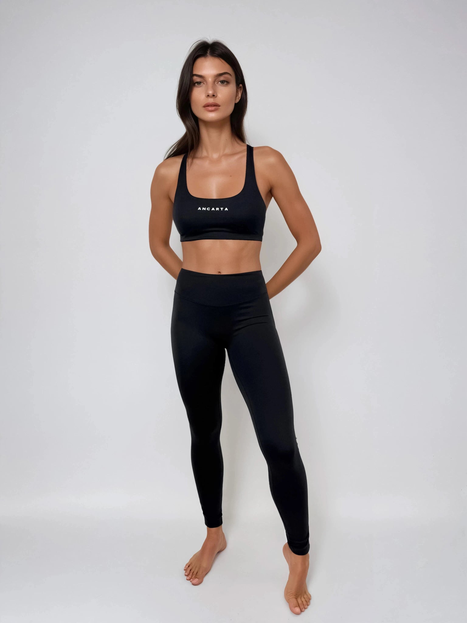 Edge Leggings – Jet Black activewear by ANCARTA – Australian athleisure brand