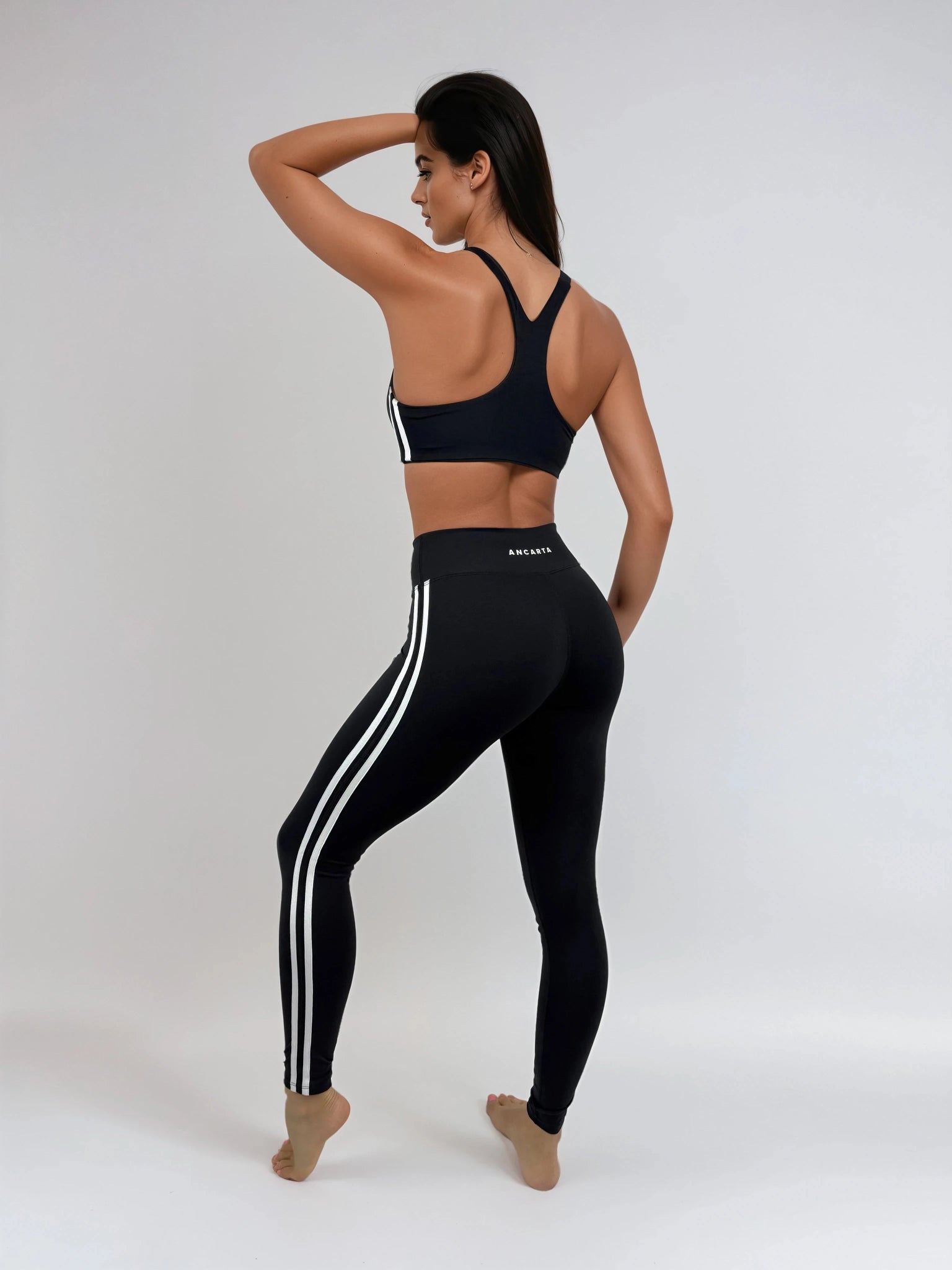 Edge Leggings – Jet Black activewear by ANCARTA – Australian athleisure brand