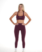 Edge Leggings – Maroon activewear by ANCARTA – Australian athleisure brand