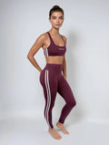 Edge Leggings – Maroon activewear by ANCARTA – Australian athleisure brand