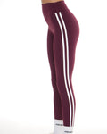 Edge Leggings – Maroon activewear by ANCARTA – Australian athleisure brand