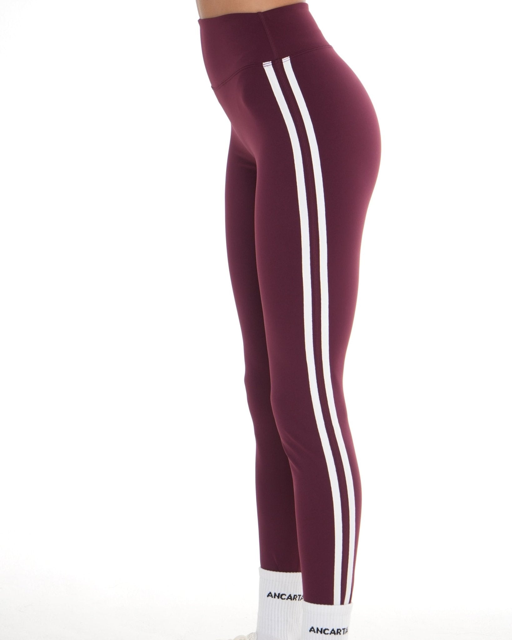 Edge Leggings – Maroon activewear by ANCARTA – Australian athleisure brand