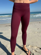 Edge Leggings – Maroon activewear by ANCARTA – Australian athleisure brand