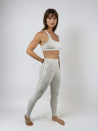 Edge Leggings – Soft Cream activewear by ANCARTA – Australian athleisure brand