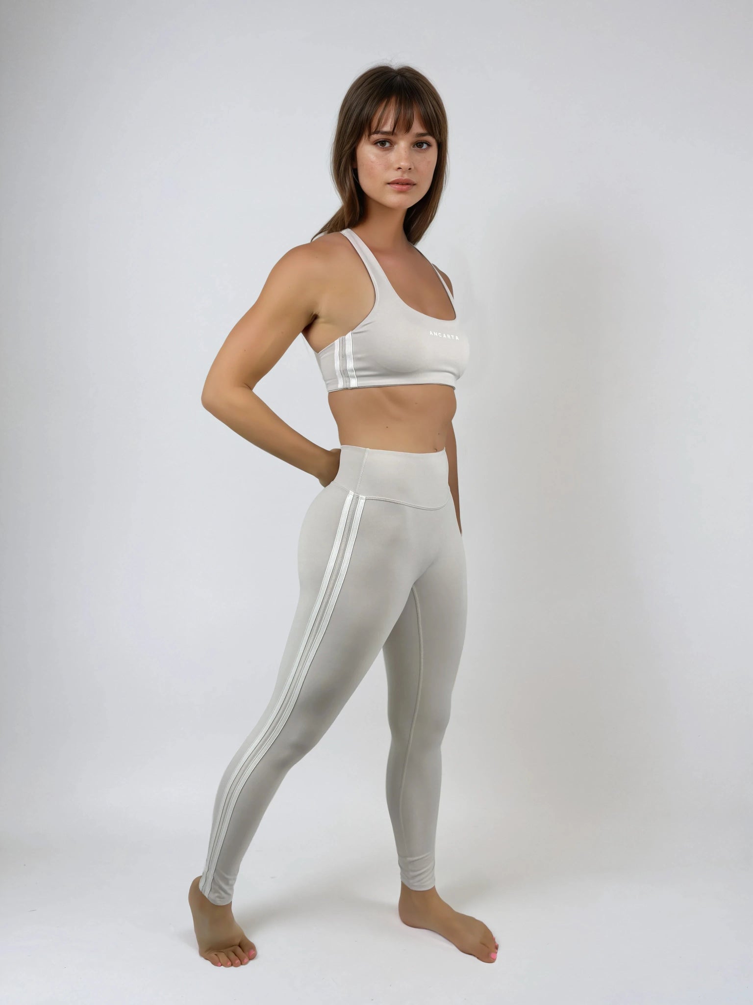 Edge Leggings – Soft Cream activewear by ANCARTA – Australian athleisure brand