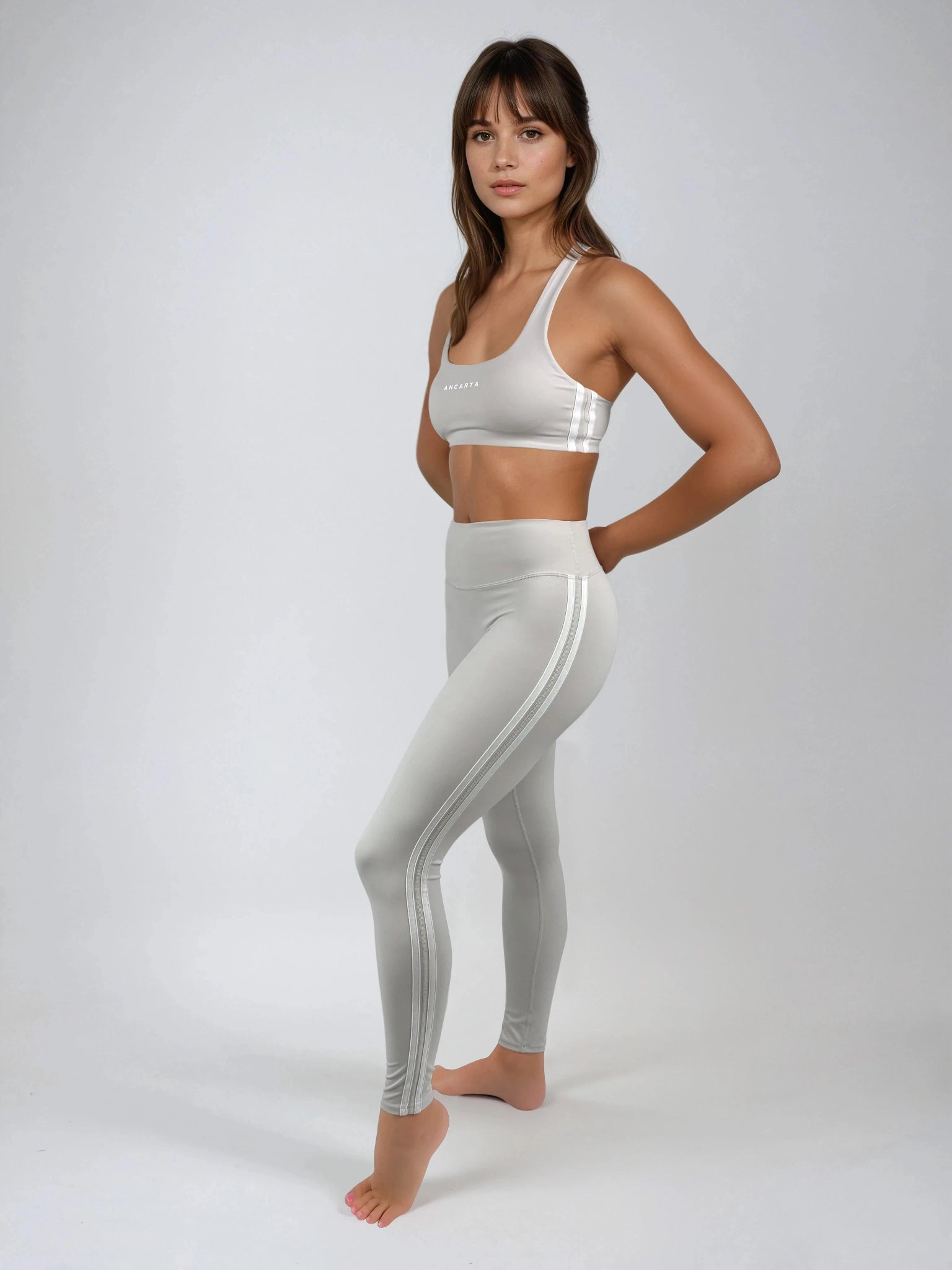 Edge Leggings – Soft Cream activewear by ANCARTA – Australian athleisure brand