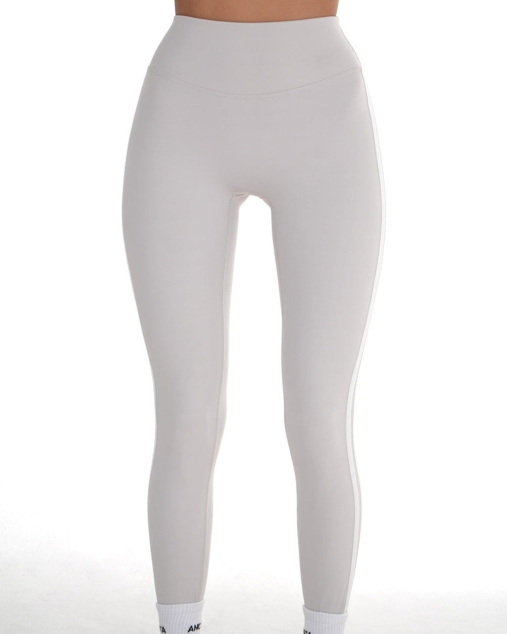 Edge Leggings – Soft Cream activewear by ANCARTA – Australian athleisure brand