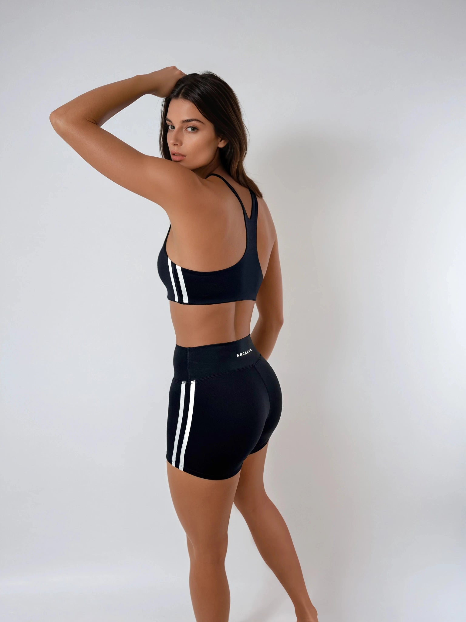 Edge Shorts – Jet Black activewear by ANCARTA – Australian athleisure brand