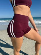 Edge Shorts – Maroon activewear by ANCARTA – Australian athleisure brand