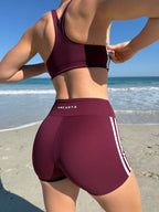 Edge Shorts – Maroon activewear by ANCARTA – Australian athleisure brand