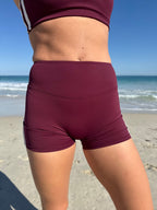 Edge Shorts – Maroon activewear by ANCARTA – Australian athleisure brand