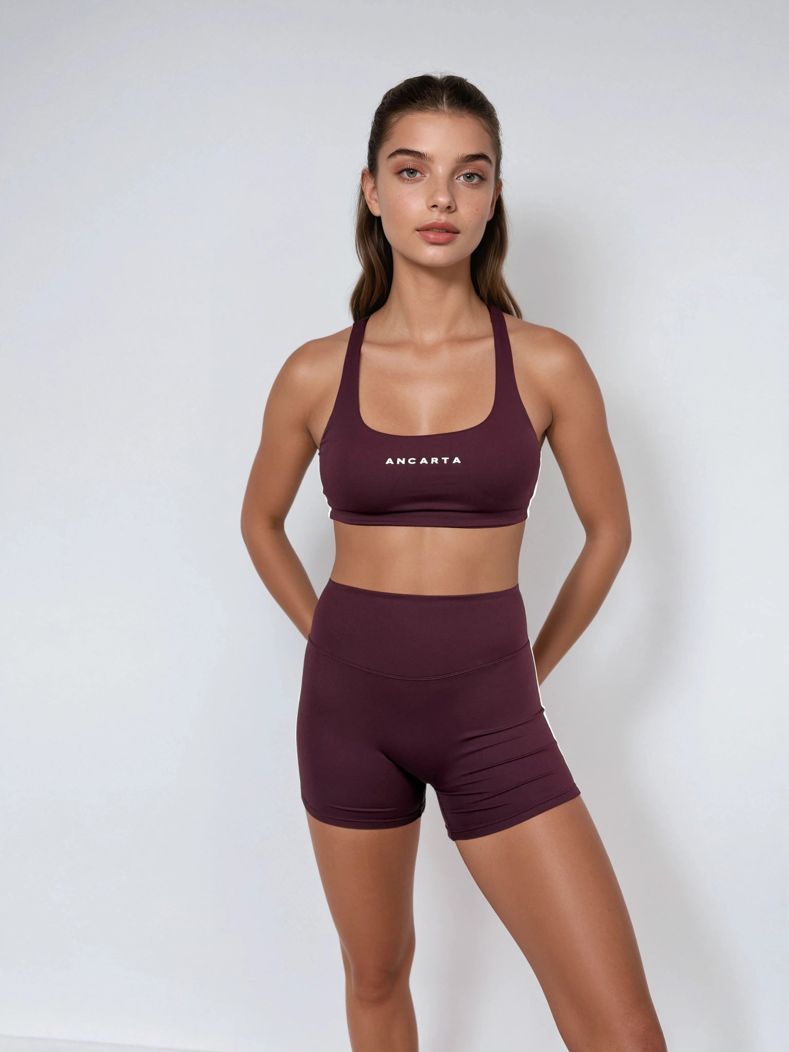 Edge Shorts – Maroon activewear by ANCARTA – Australian athleisure brand