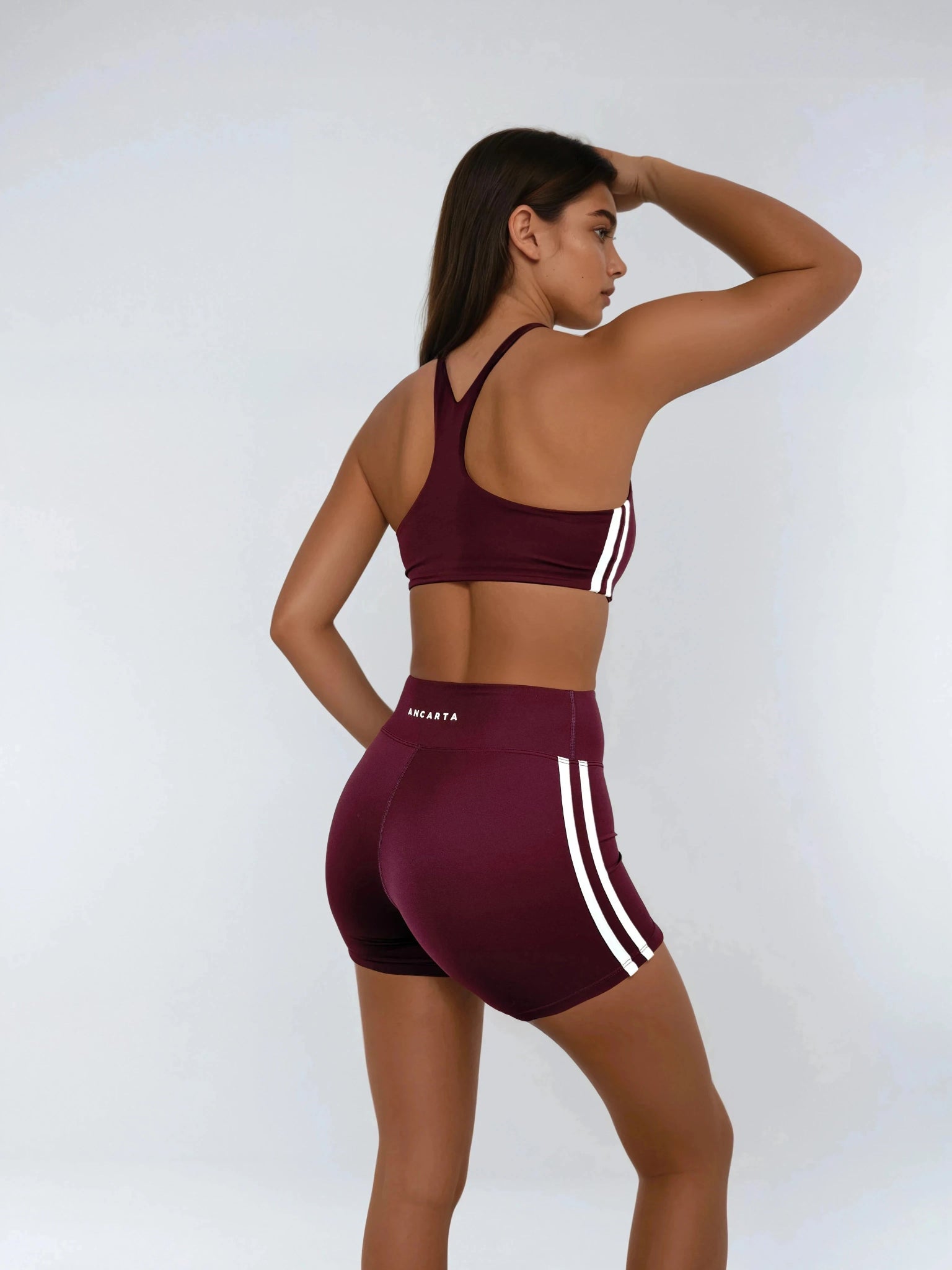 Edge Shorts – Maroon activewear by ANCARTA – Australian athleisure brand
