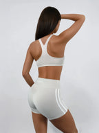 Edge Shorts – Soft Cream activewear by ANCARTA – Australian athleisure brand