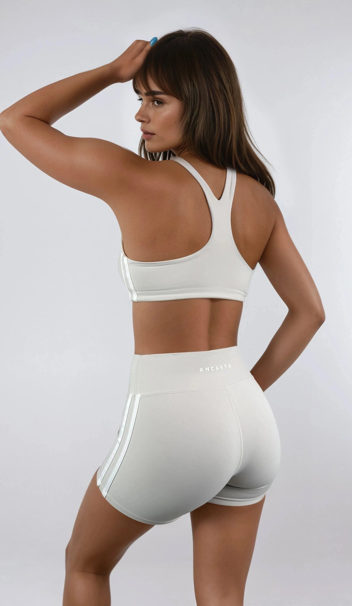 Edge Shorts – Soft Cream activewear by ANCARTA – Australian athleisure brand
