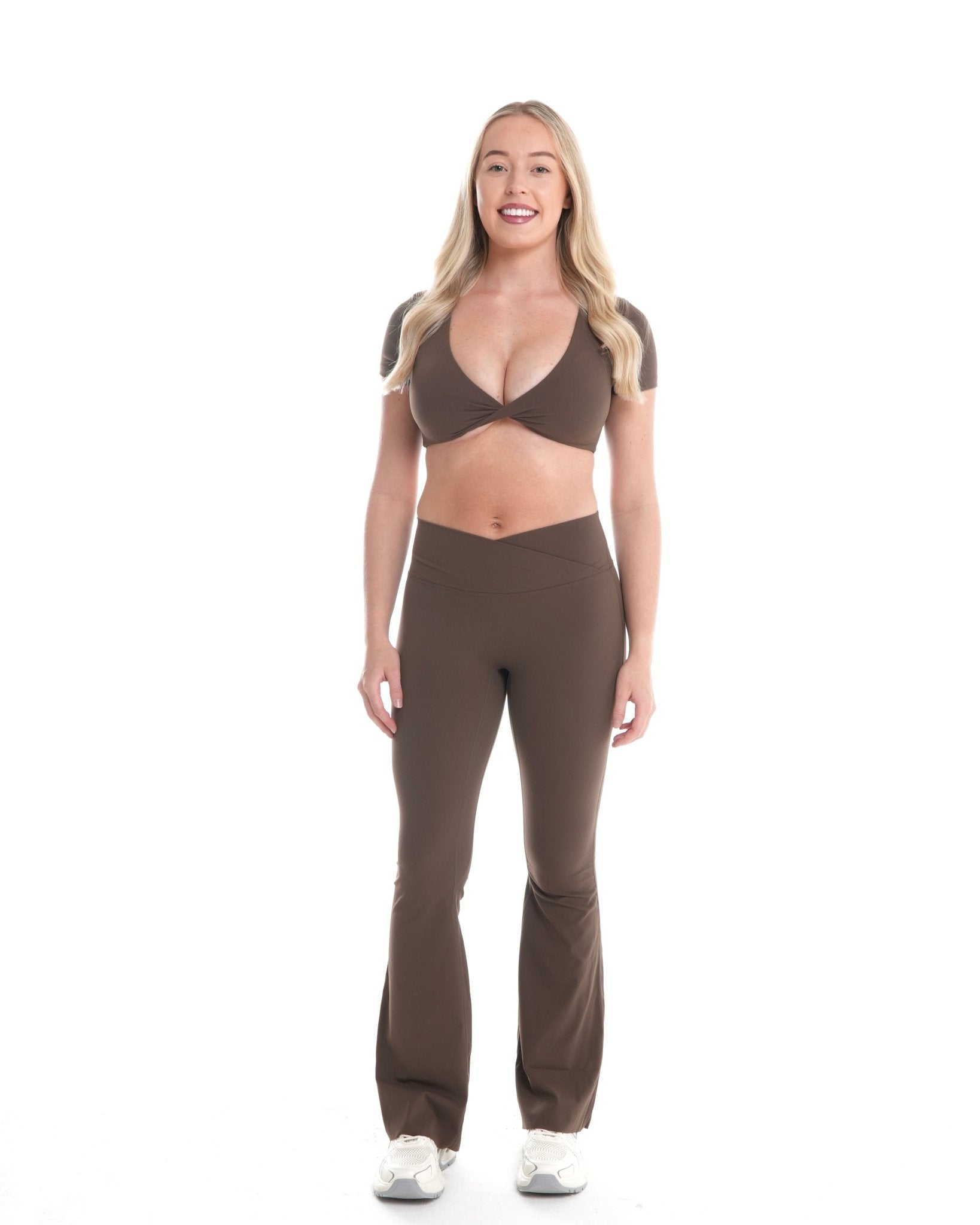 Form Flared Leggings – Mocha activewear by ANCARTA – Australian athleisure brand