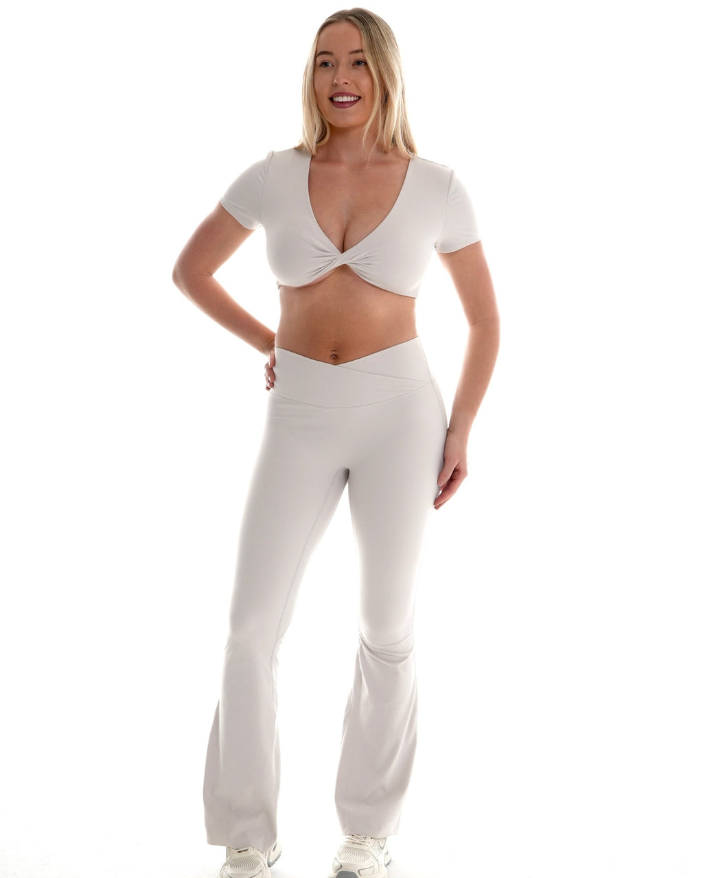 Form Flared Leggings – Oat activewear by ANCARTA – Australian athleisure brand