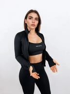 Macy Long Sleeve Zip Up - Black activewear by ANCARTA – Australian athleisure brand