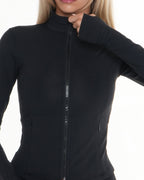 Macy Long Sleeve Zip Up - Black activewear by ANCARTA – Australian athleisure brand